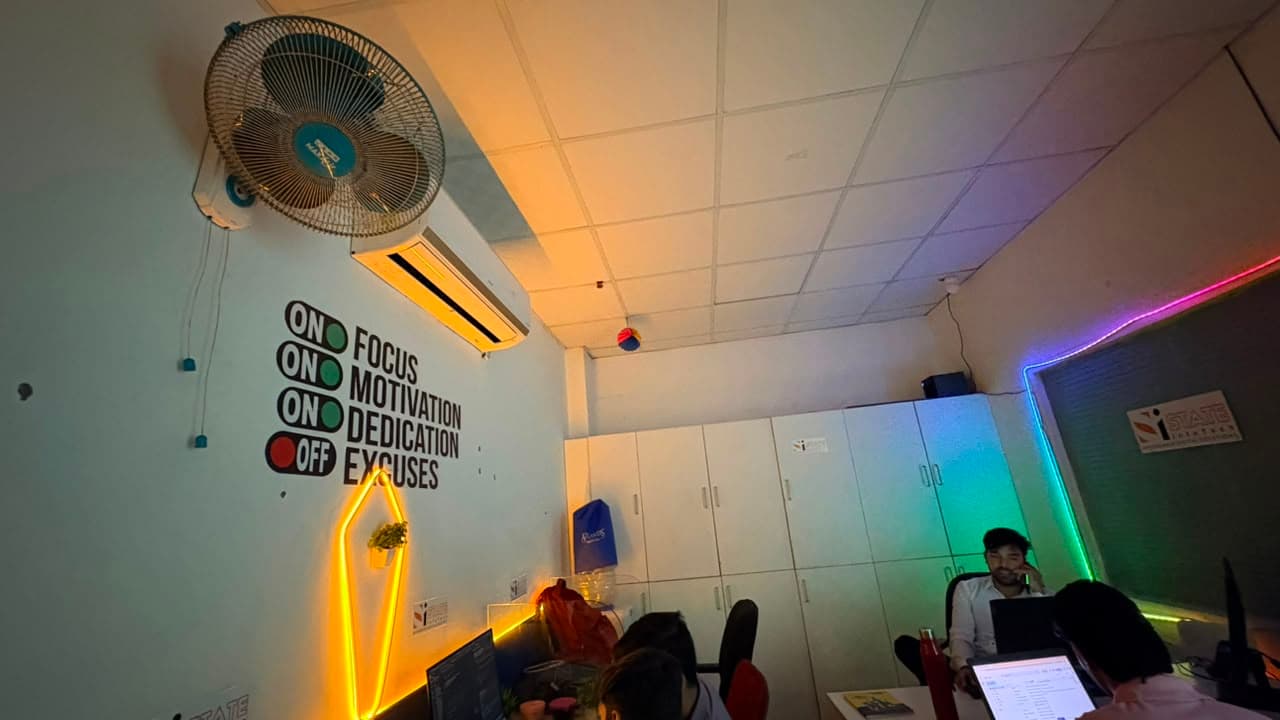 State Infotech development team collaborating at the office